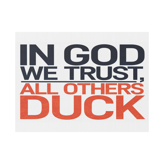 In God We Trust Plastic Yard Sign