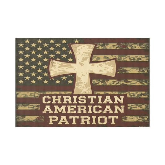 Christian American Patriot Plastic Yard Sign