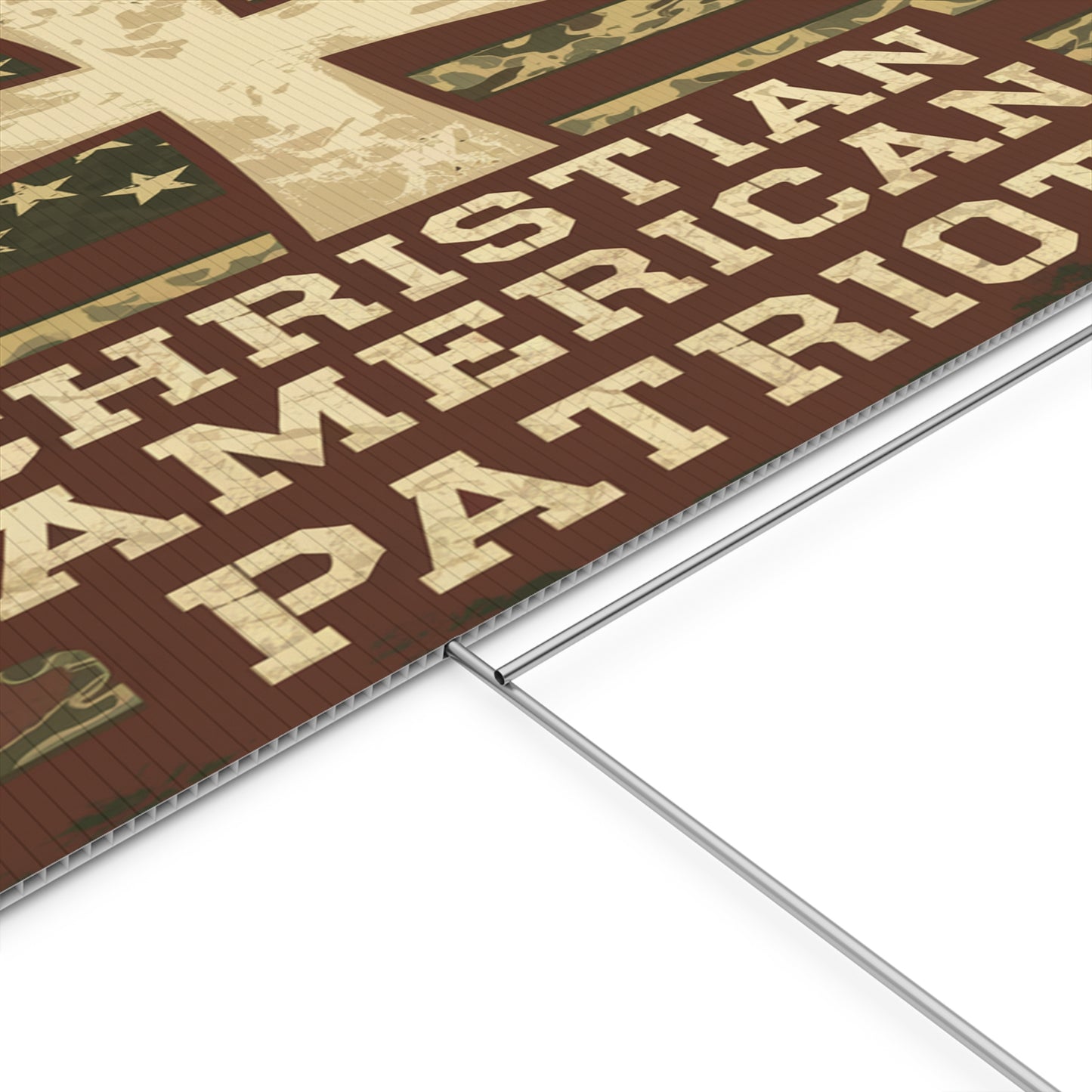 Christian American Patriot Plastic Yard Sign