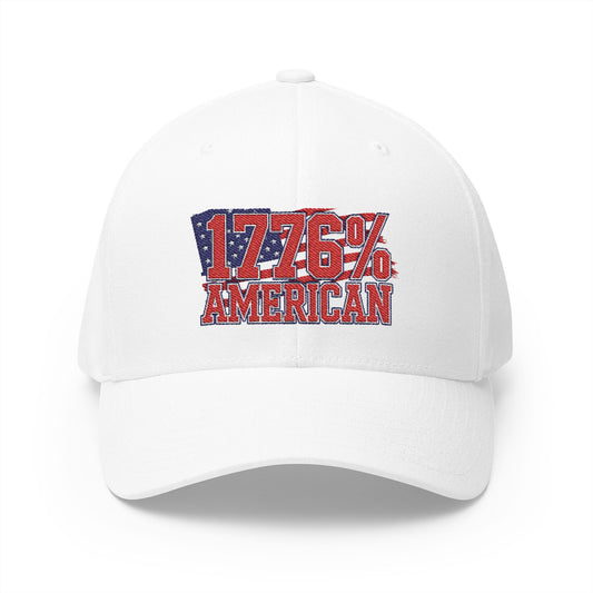 1776% American – Closed-Back Structured Cap (Embroidery)