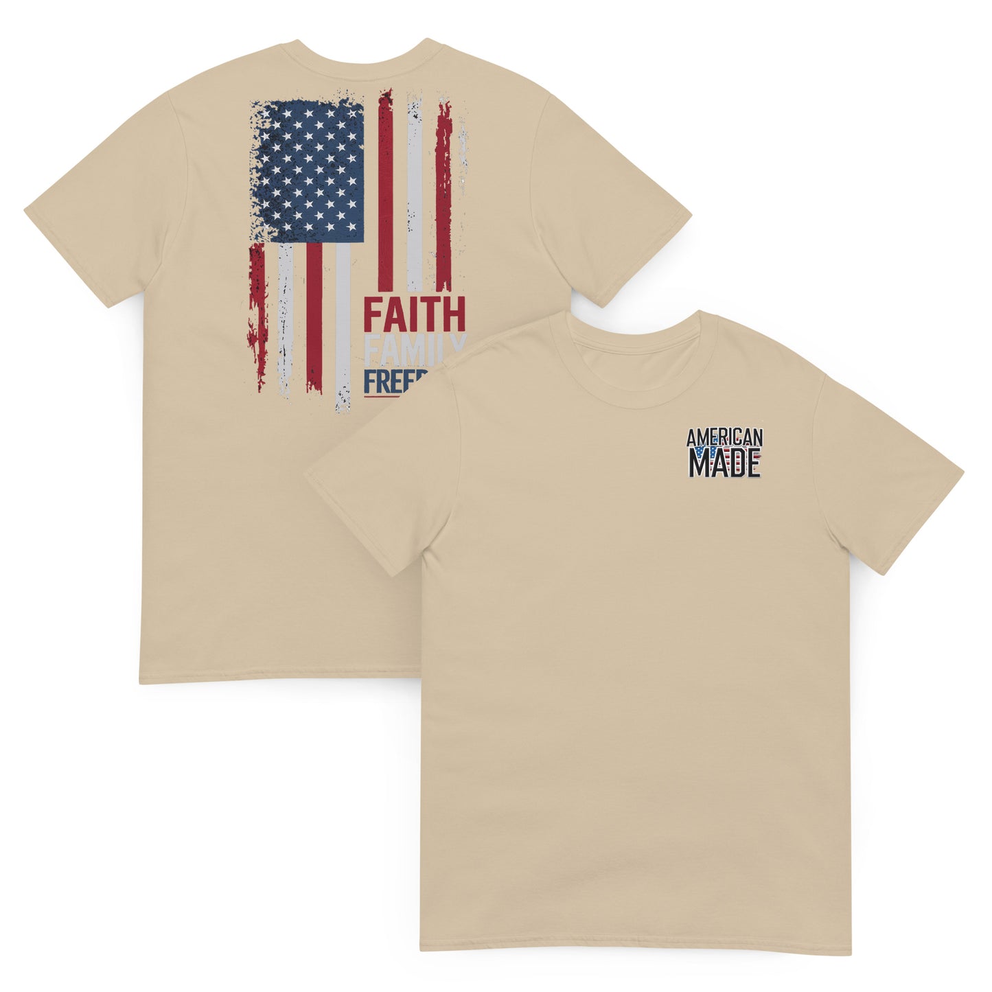 Faith, Family, Freedom Flag Tee