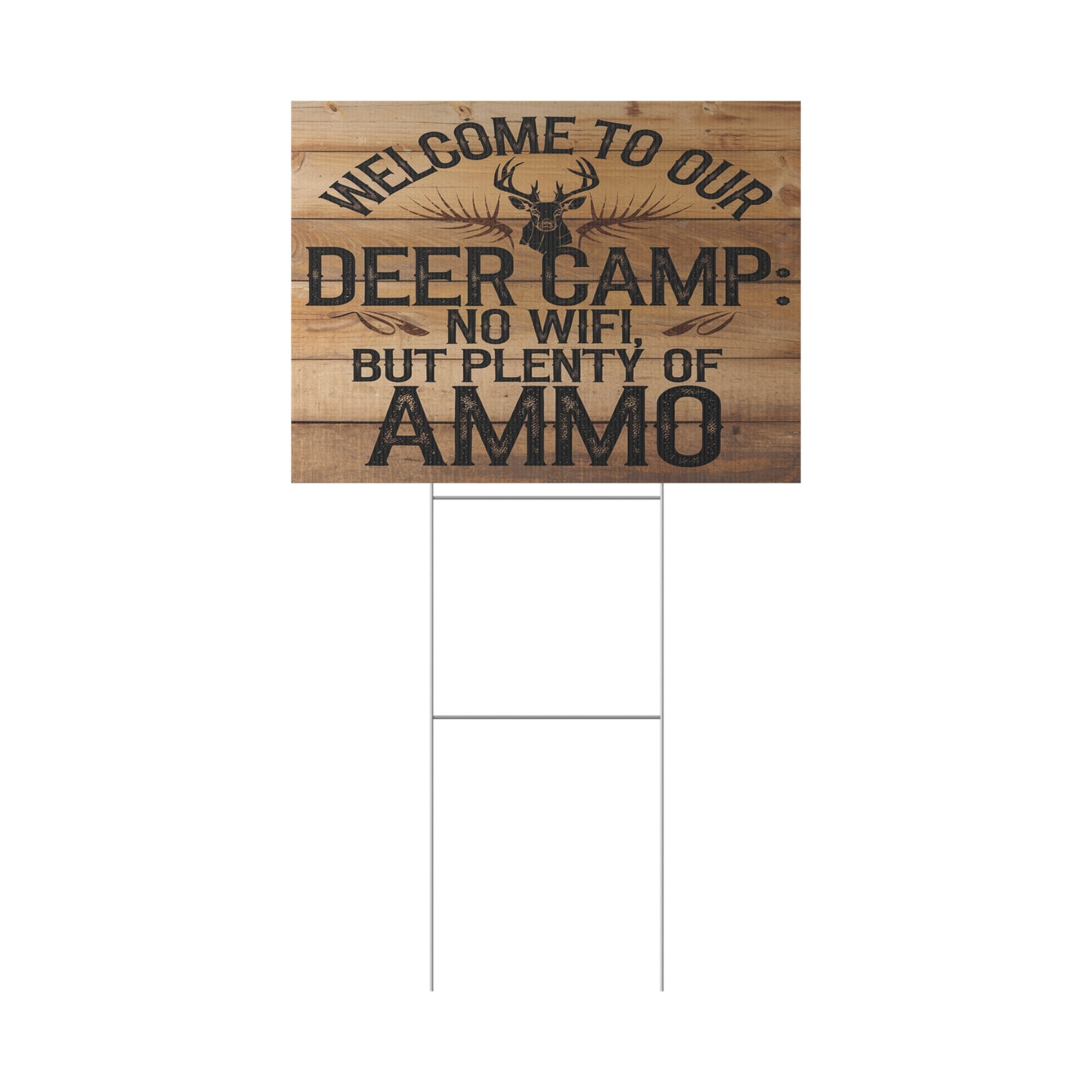 Deer Camp Plastic Yard Sign