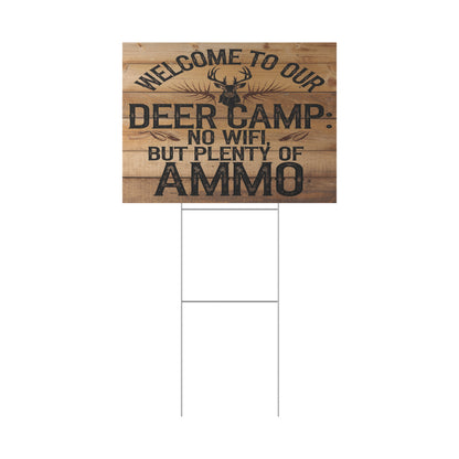 Deer Camp Plastic Yard Sign