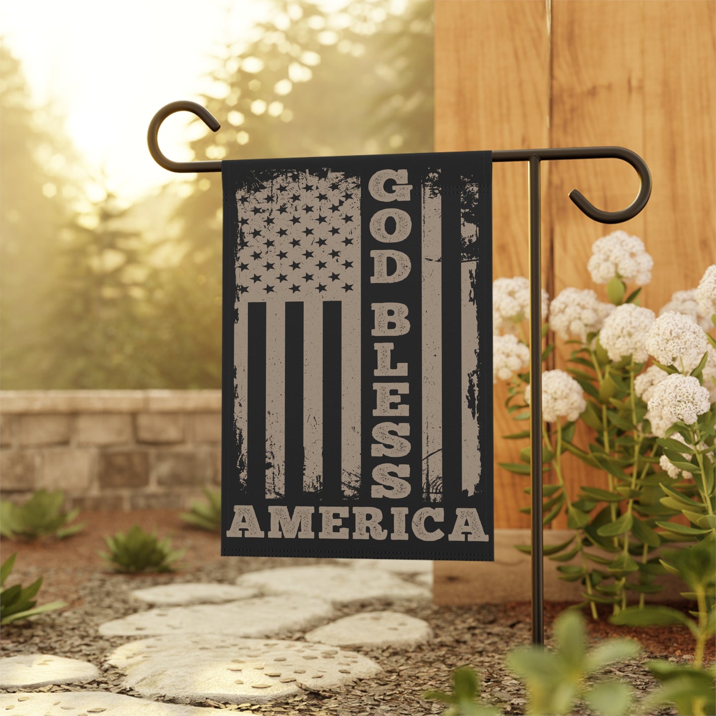 God Bless America Garden & House Banner