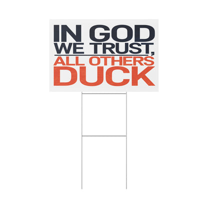 In God We Trust Plastic Yard Sign