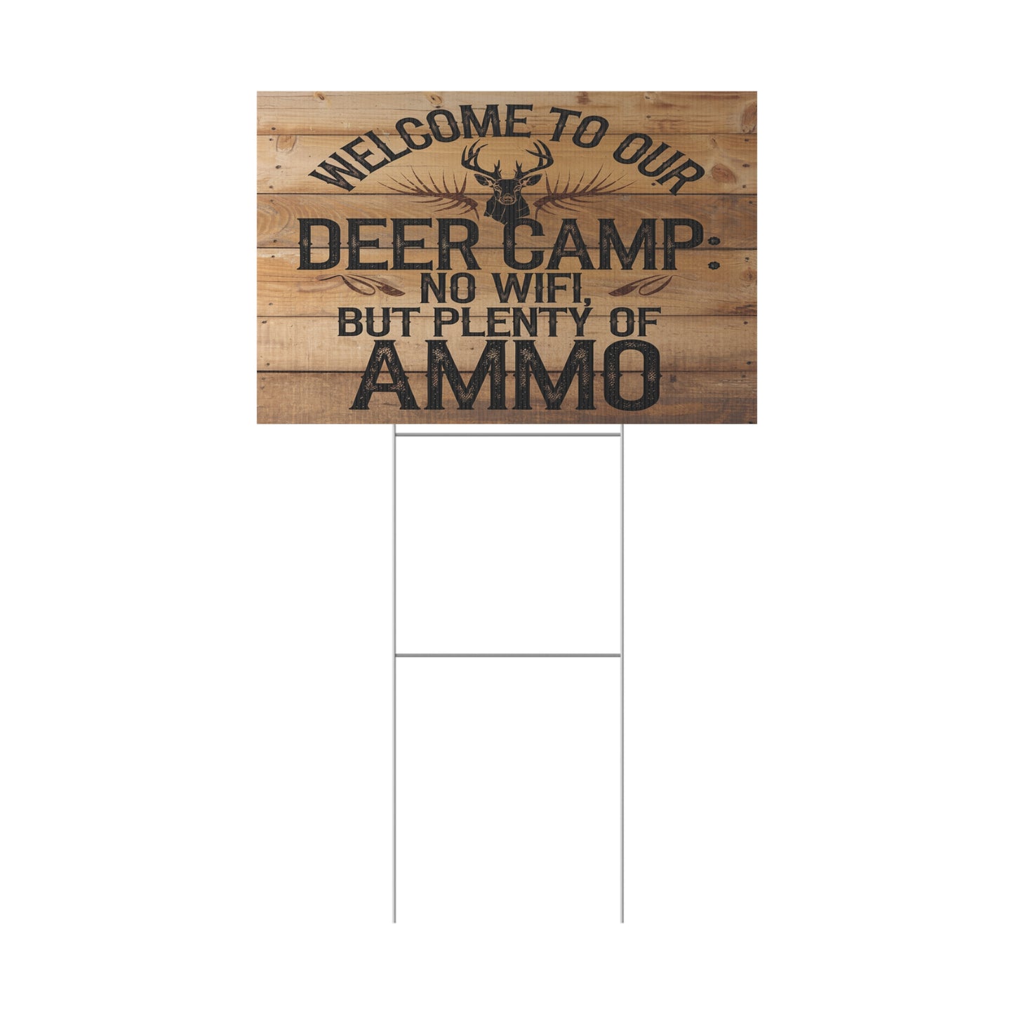 Deer Camp Plastic Yard Sign