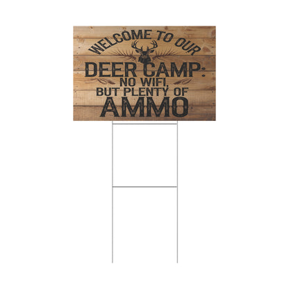 Deer Camp Plastic Yard Sign