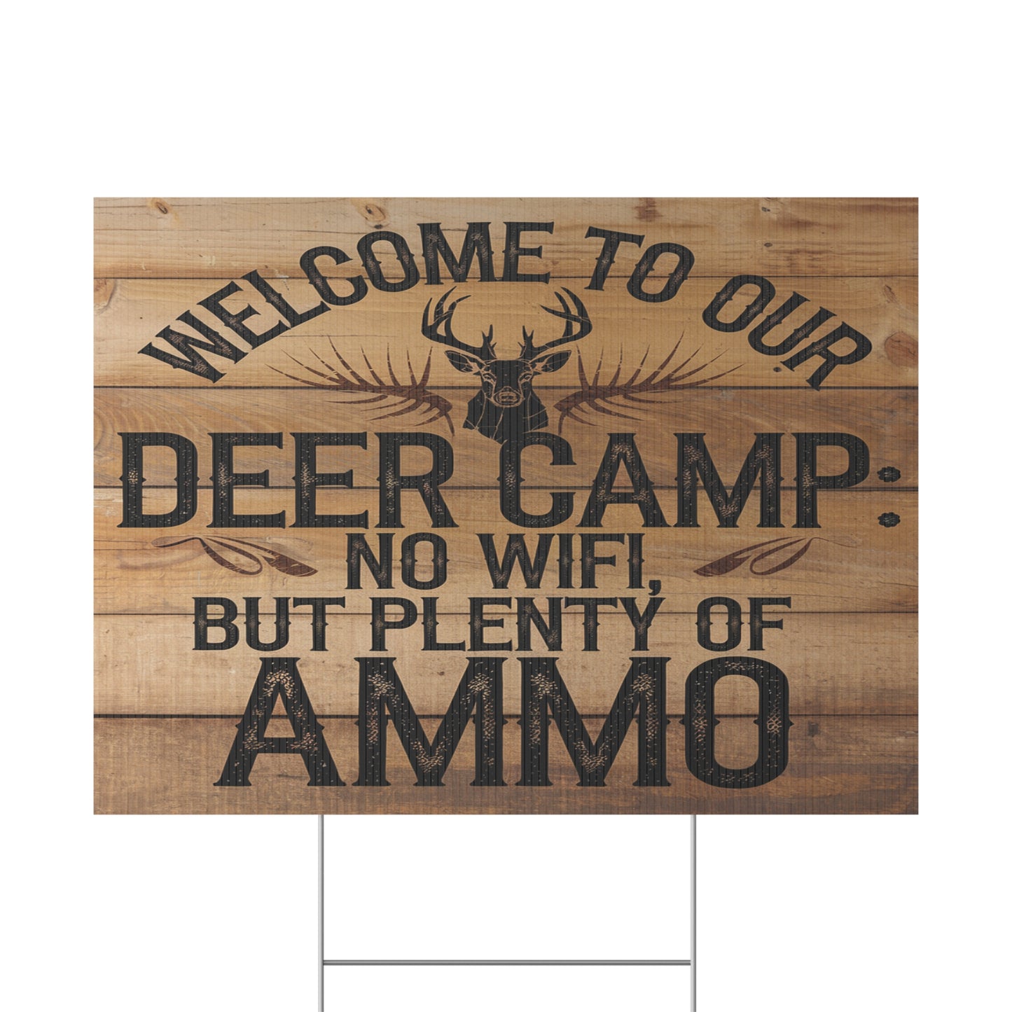 Deer Camp Plastic Yard Sign