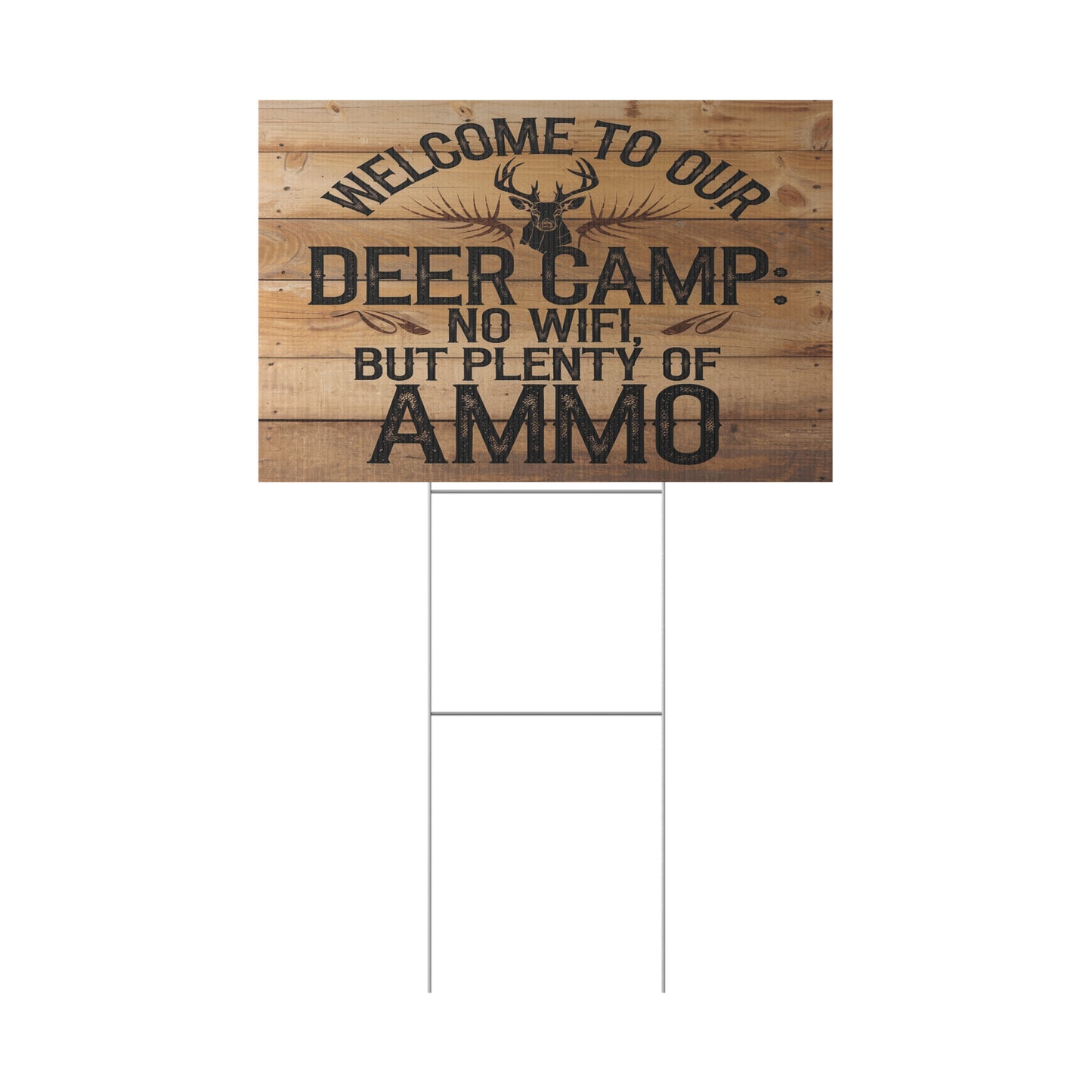 Deer Camp Plastic Yard Sign