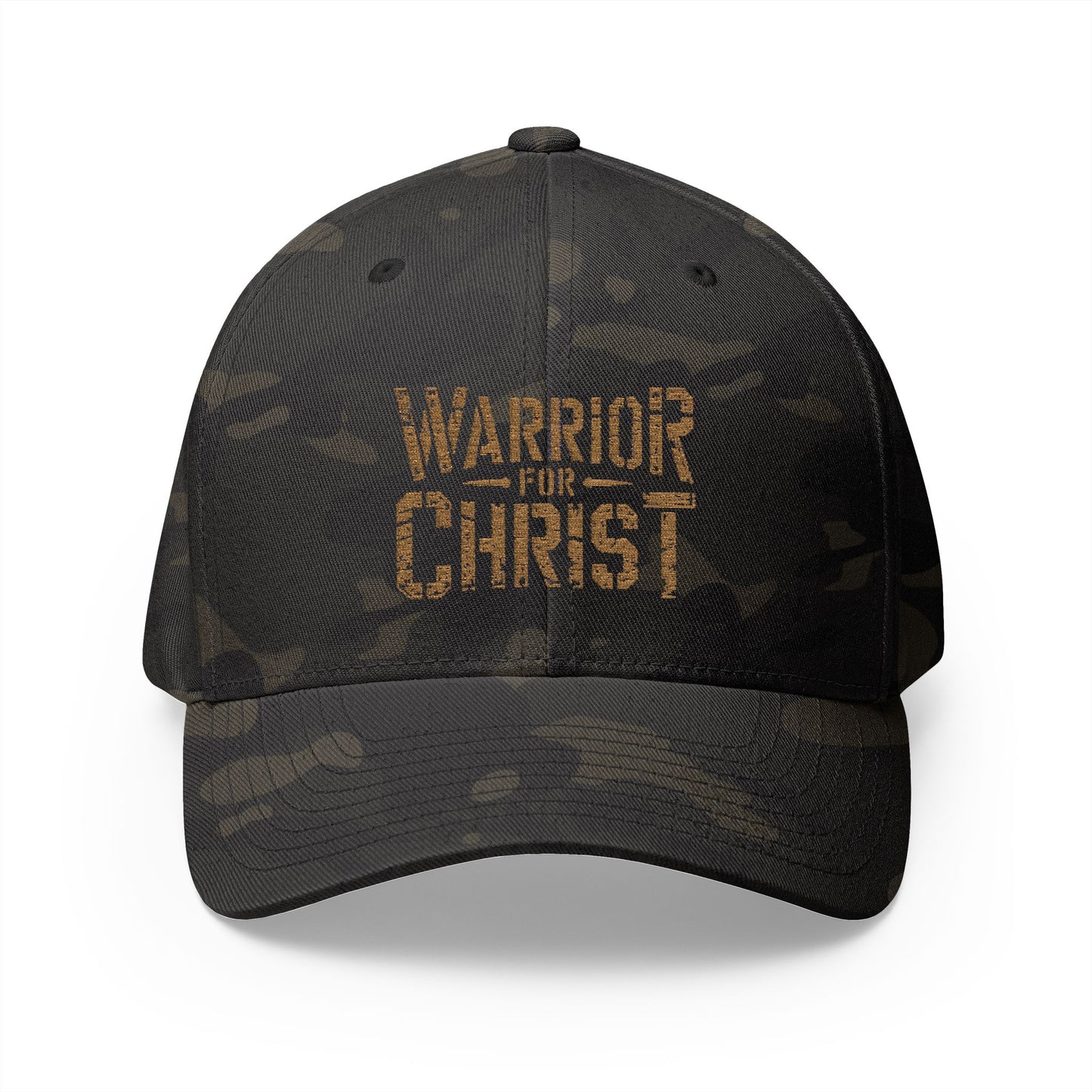 Warrior for Christ – Closed-Back Structured Cap ✝️🛡️