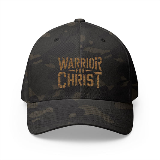 Warrior for Christ – Closed-Back Structured Cap ✝️🛡️
