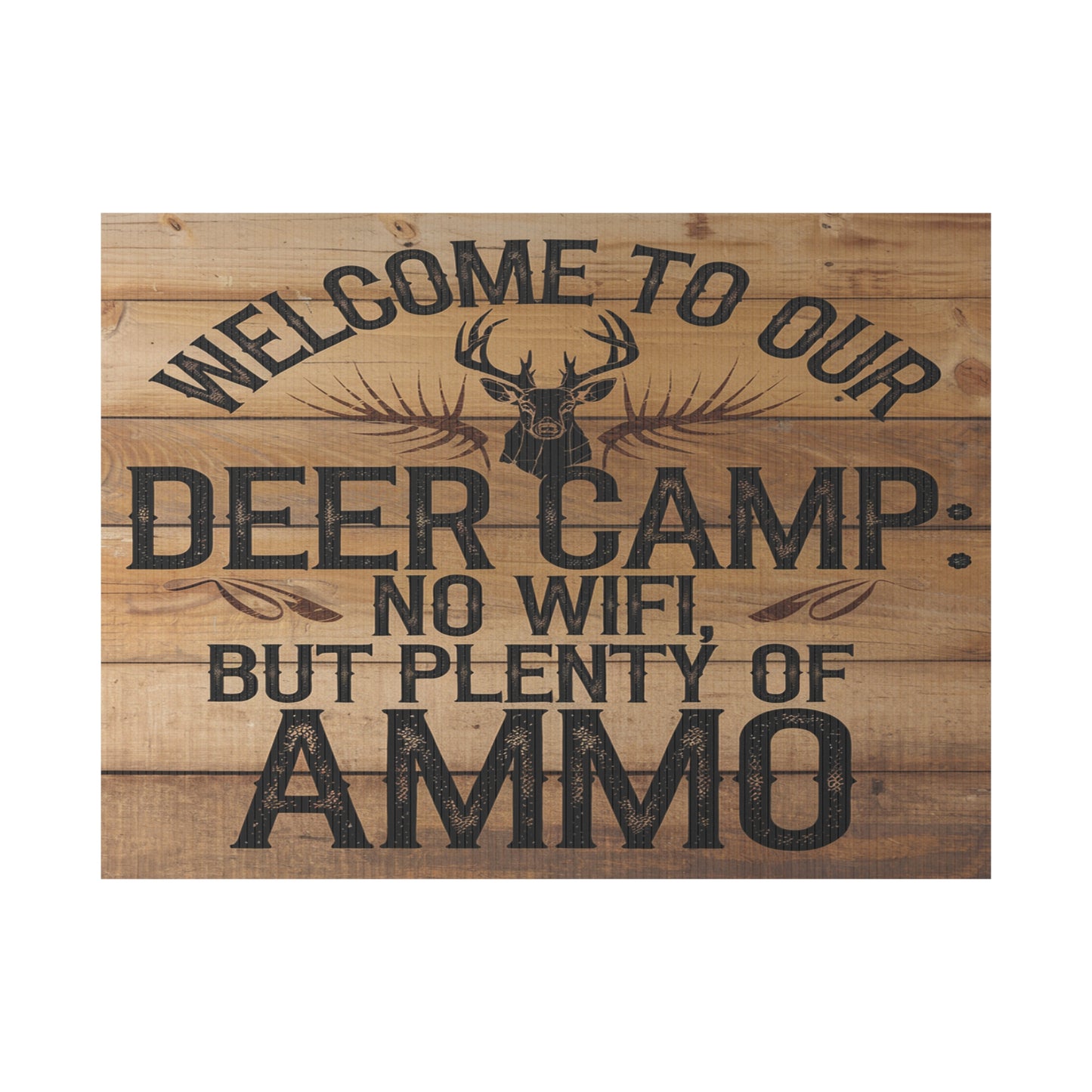 Deer Camp Plastic Yard Sign