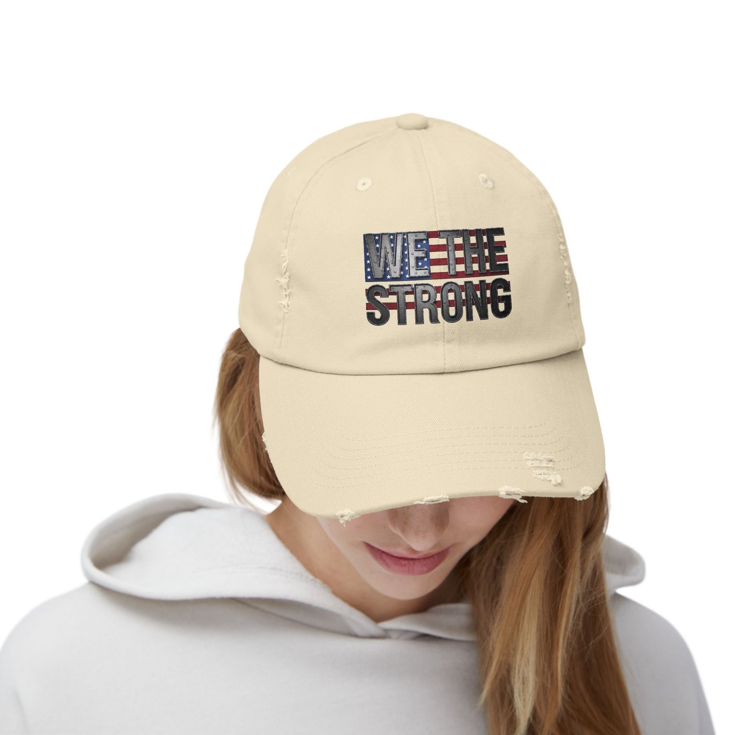 We The Strong Unisex Distressed Cap