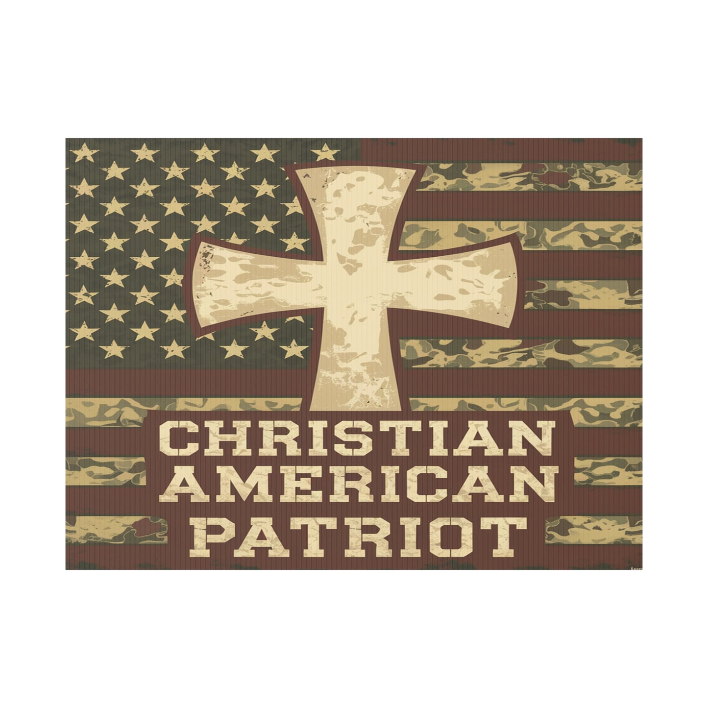 Christian American Patriot Plastic Yard Sign