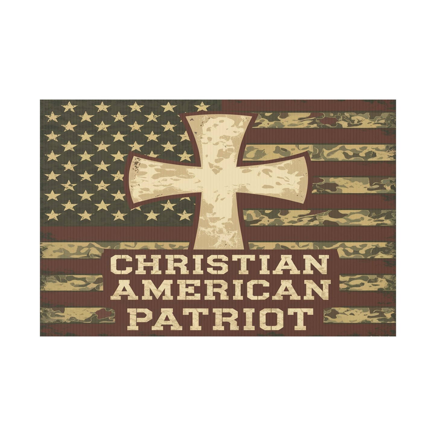 Christian American Patriot Plastic Yard Sign