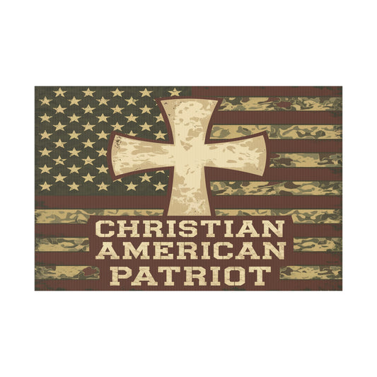 Christian American Patriot Plastic Yard Sign