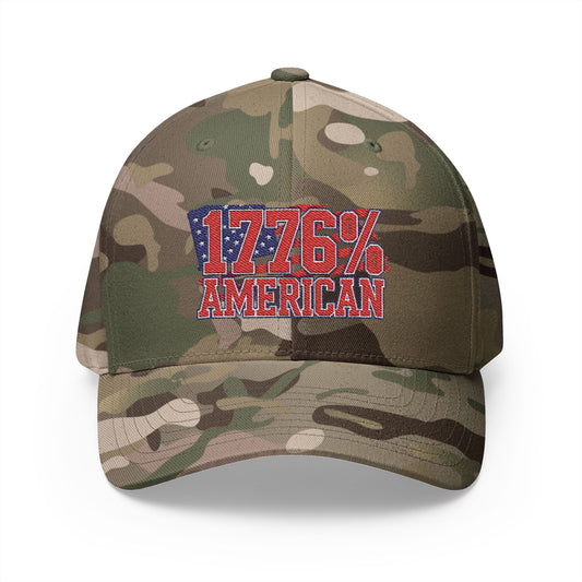 1776% American – Closed-Back Structured Cap (Embroidery)