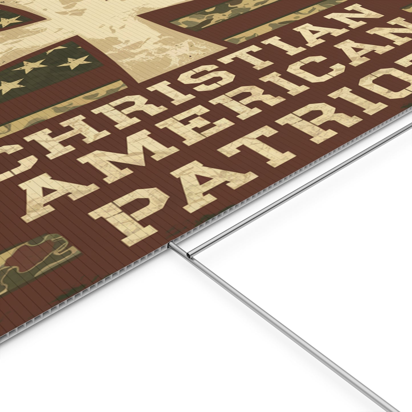 Christian American Patriot Plastic Yard Sign