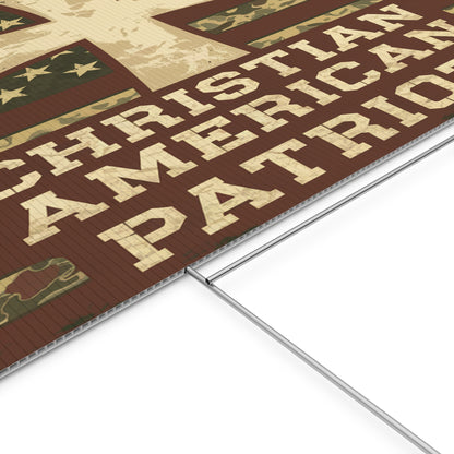 Christian American Patriot Plastic Yard Sign
