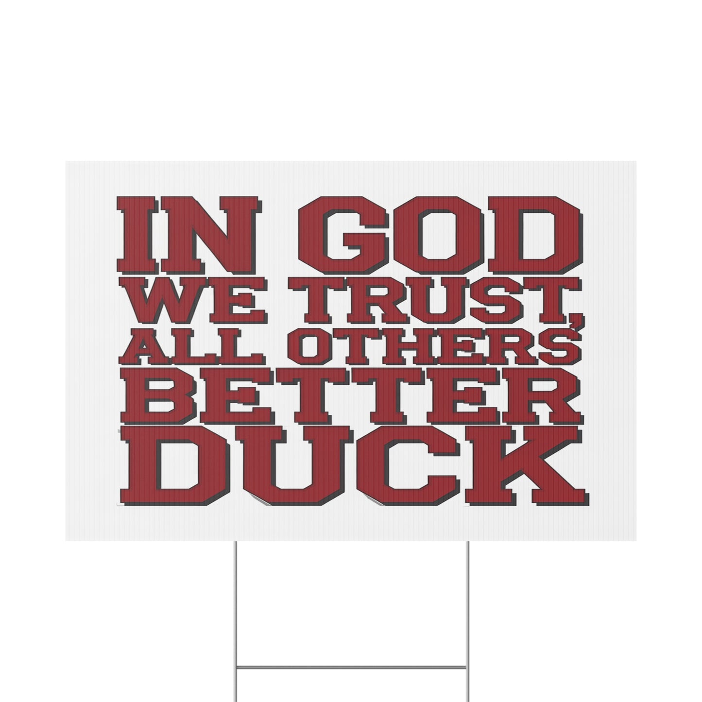 In God We Trust #2 Plastic Yard Sign