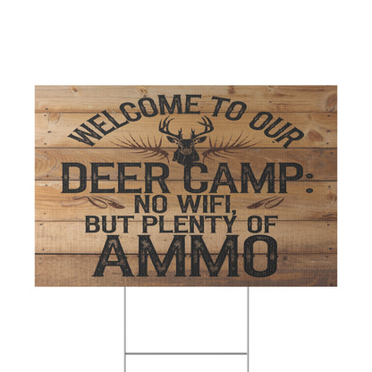 Deer Camp Plastic Yard Sign