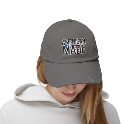 American Made Unisex Distressed Cap