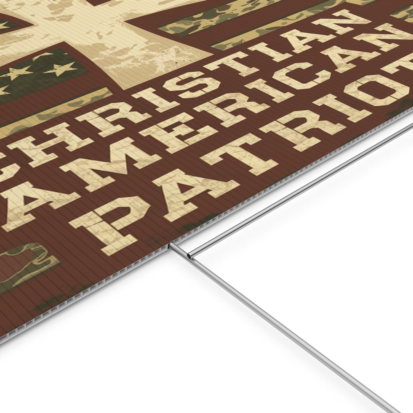 Christian American Patriot Plastic Yard Sign