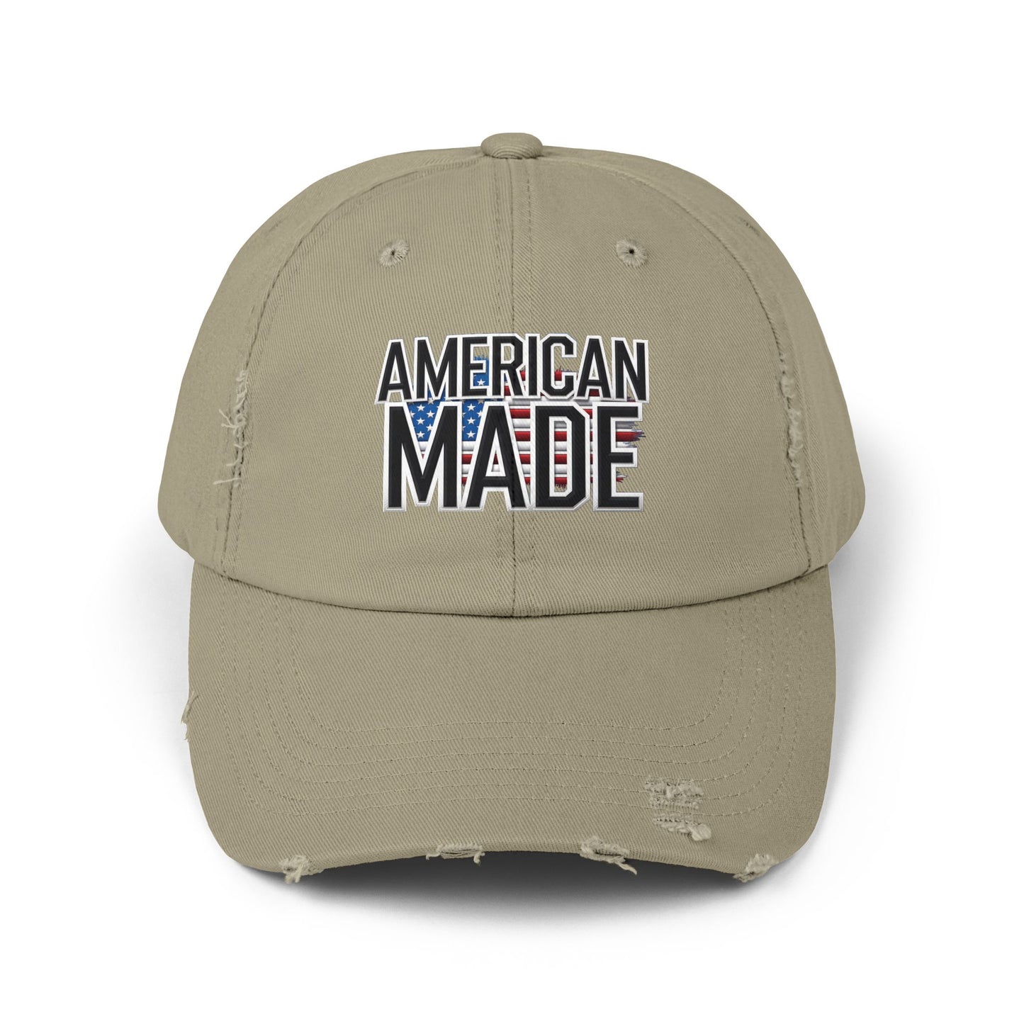 American Made Unisex Distressed Cap