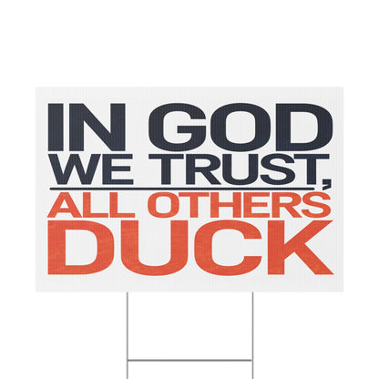 In God We Trust Plastic Yard Sign